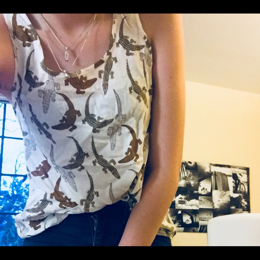 Cute H&M tank top crocodile pattern
